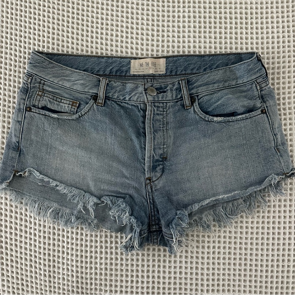 Free People We The Free Soft and Relaxed Shorts in denim